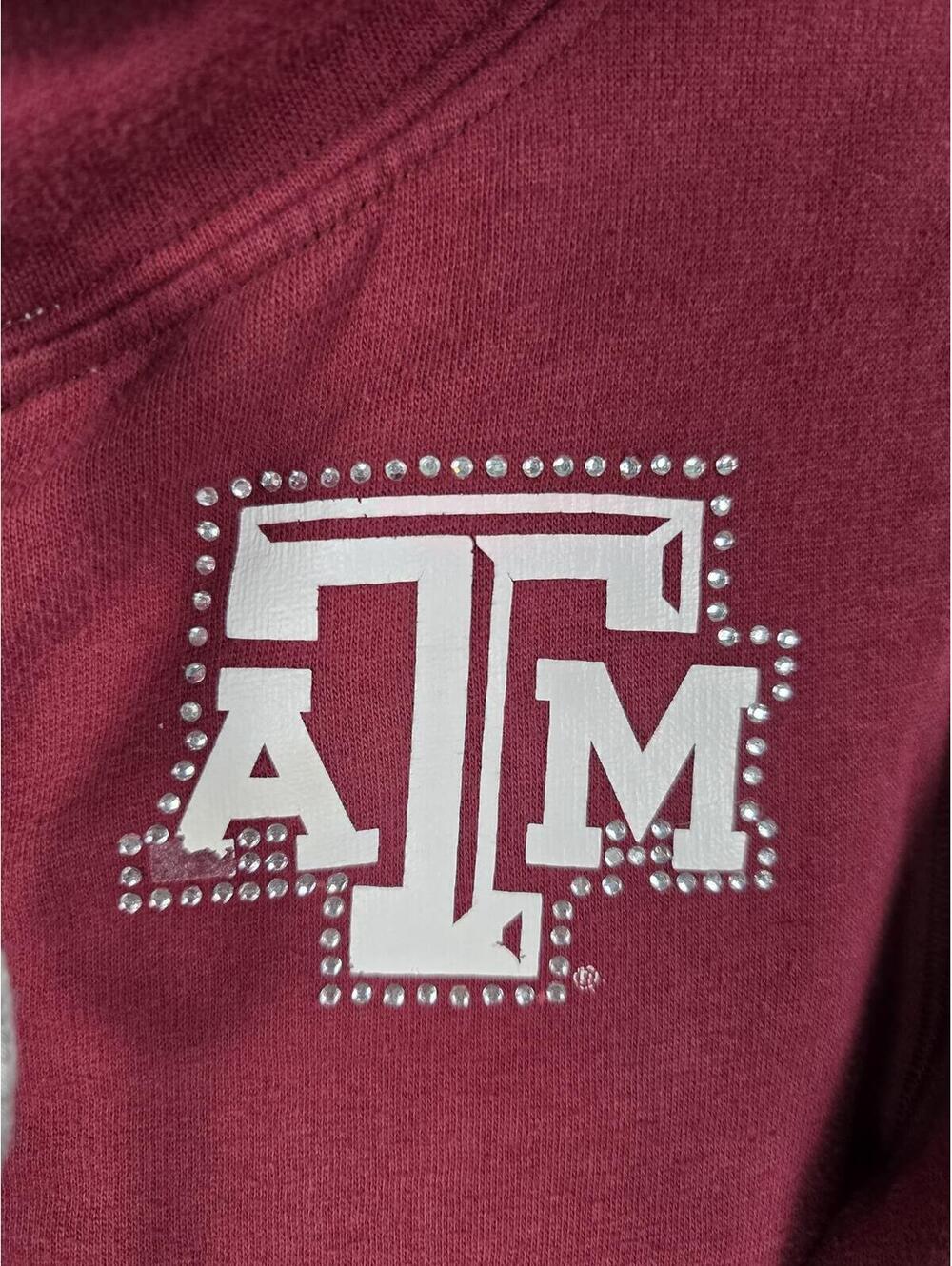 Victorias Secret Pink Texas A&M Aggies College Full zip Hoodie jacket SMALL - Picture 4 of 7